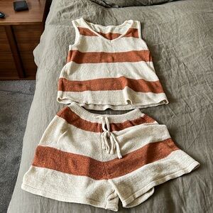 Two piece beach cover up